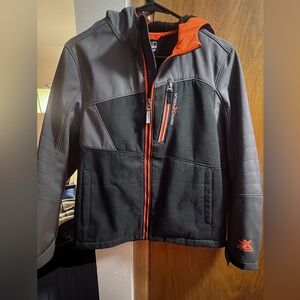 ZeroXposur Boys Black and Orange Performance Jacket -winter cold